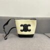 CELINE Spring Summer New Arrival CUIR Bucket Bag with Arc de Triomphe 3D Logo, Sophisticated and Mature Design