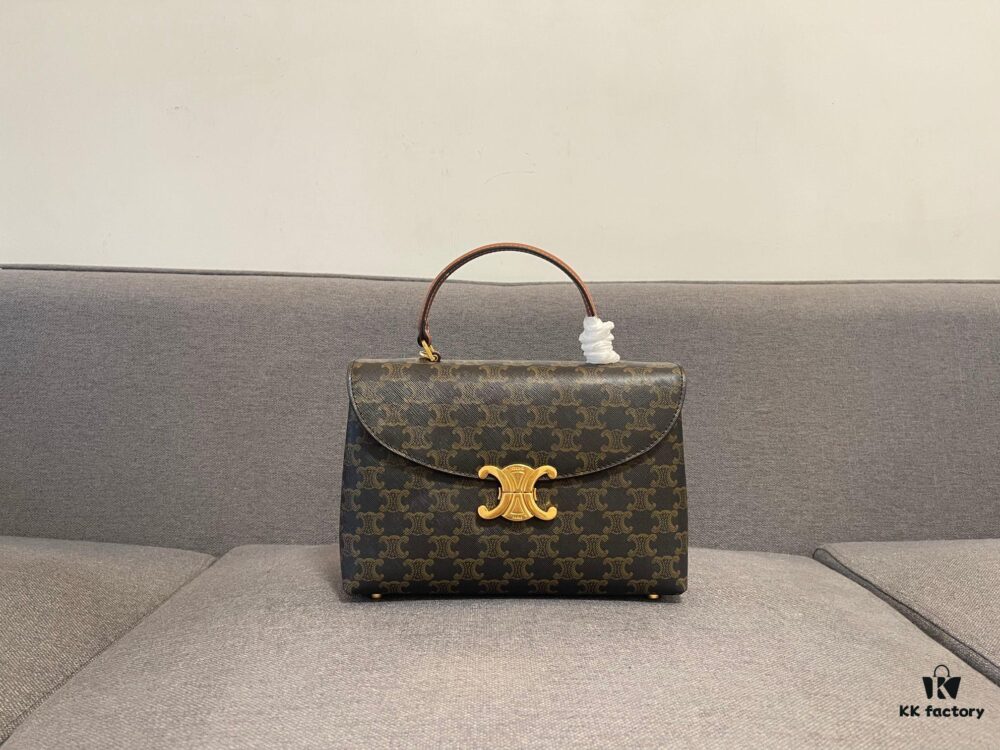 New Arrival A CELINE Arc de Triomphe Kelly Bag, New Design Arc de Triomphe Tote, Exuding Elegance, Simple and Refined Silhouette Showcasing a Polished Style and Pure Aesthetic