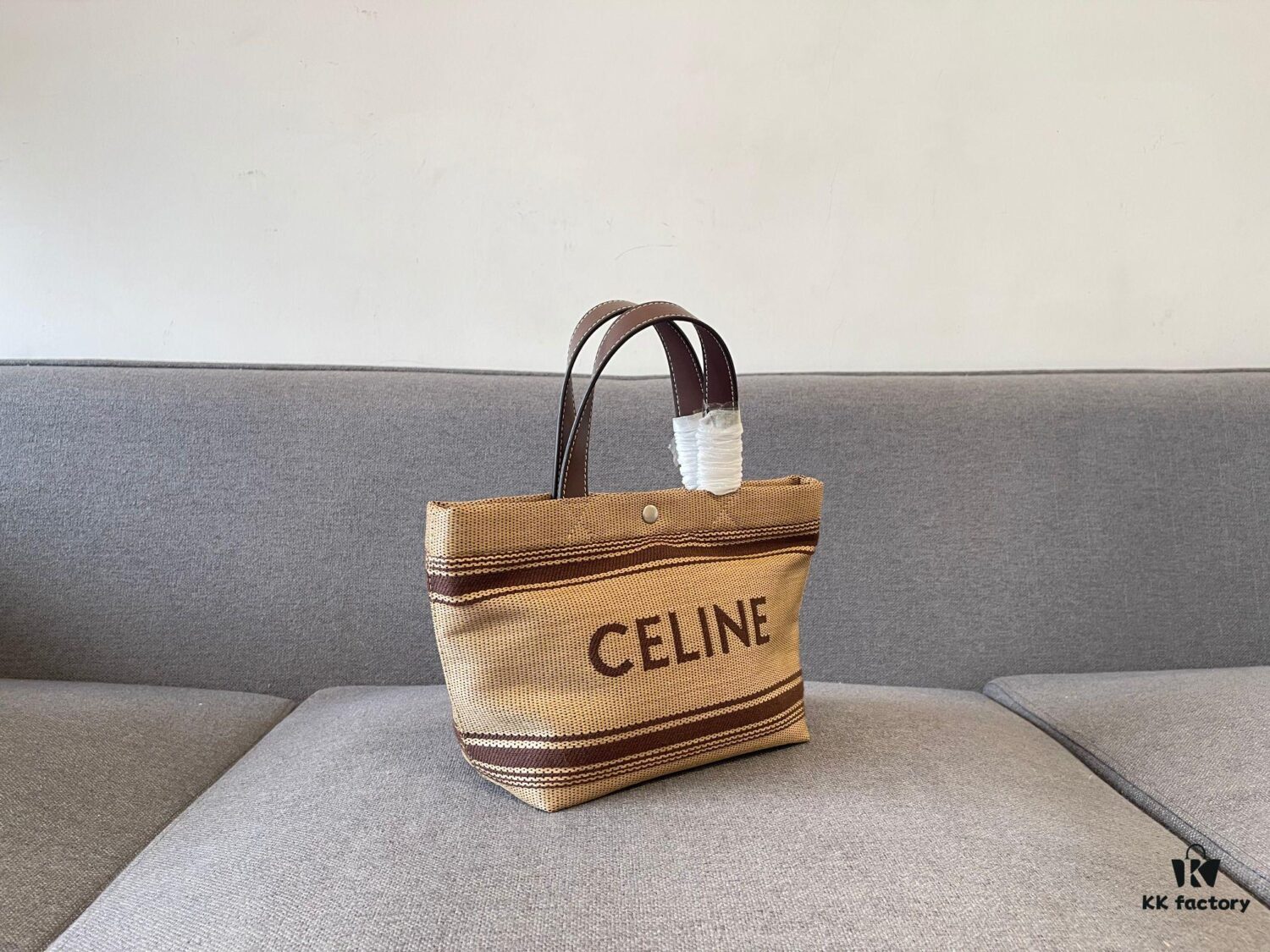 New Arrival CELINE 24's New Woven Tote Bag - Mini Leather Trim, Color-Blocked Logo Closure, Handheld, Shoulder & Crossbody Wear