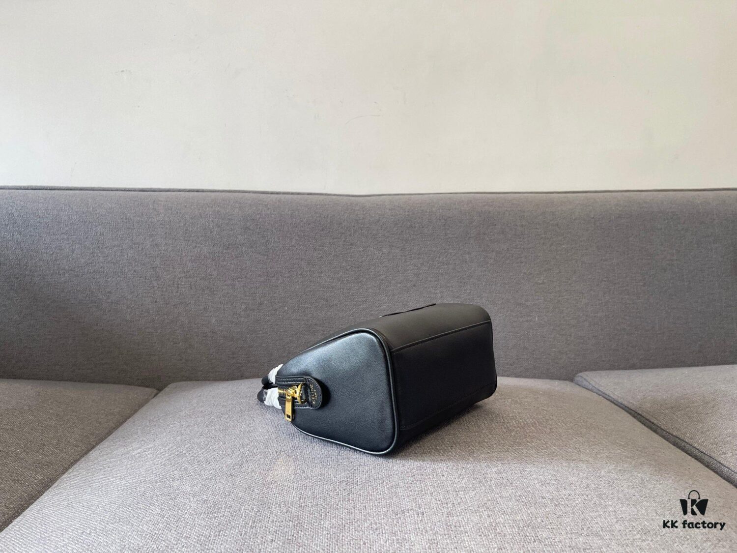 Celine Arc Triomphe Small Boston Pillow Bag in Leather and Fabric Materials