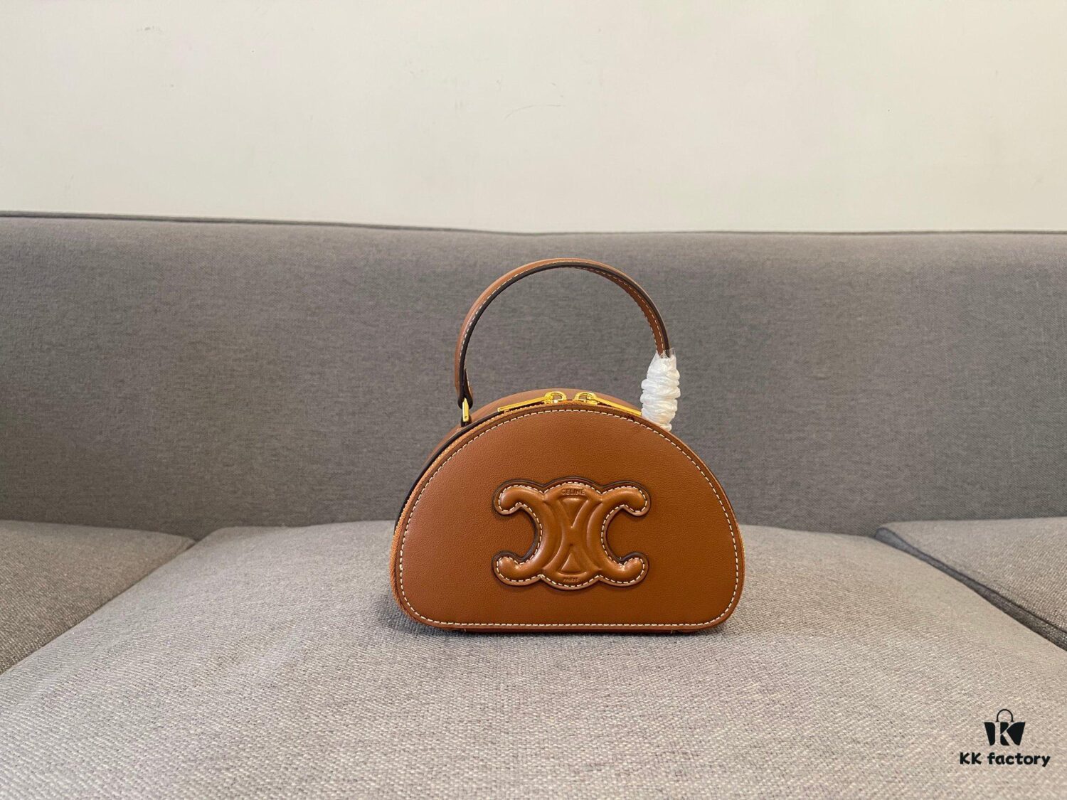 Celine New Logo Print Half-Moon Mini Bag