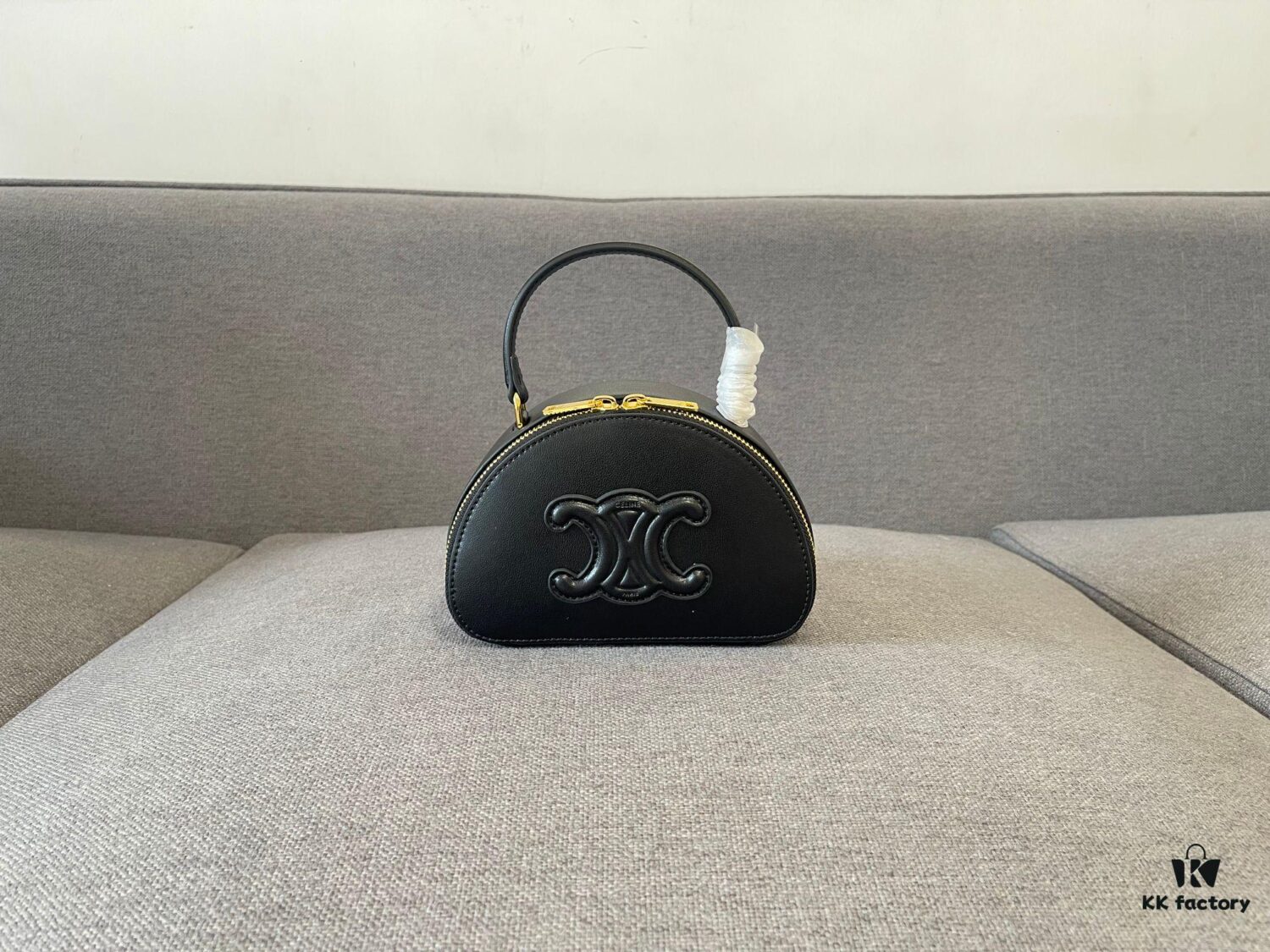 Celine New Logo Print Half-Moon Mini Bag