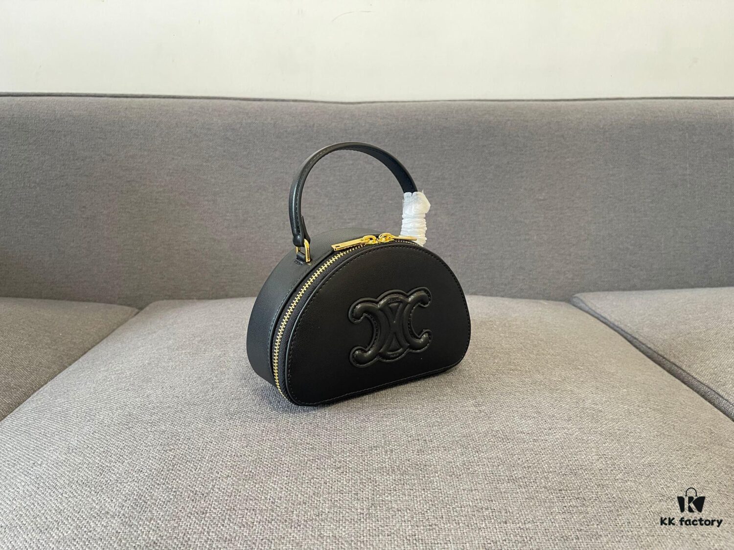 Celine New Logo Print Half-Moon Mini Bag