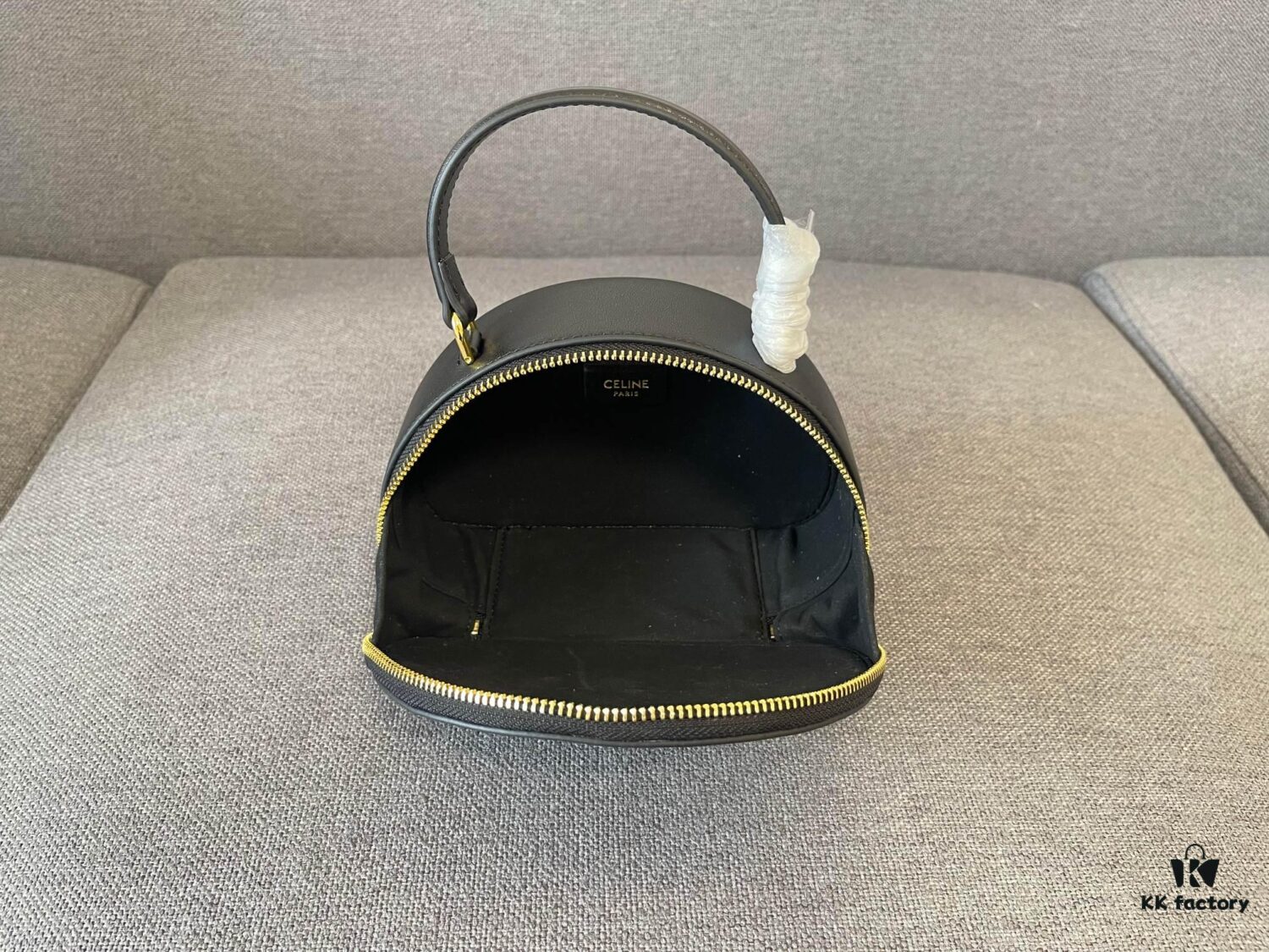 Celine New Logo Print Half-Moon Mini Bag