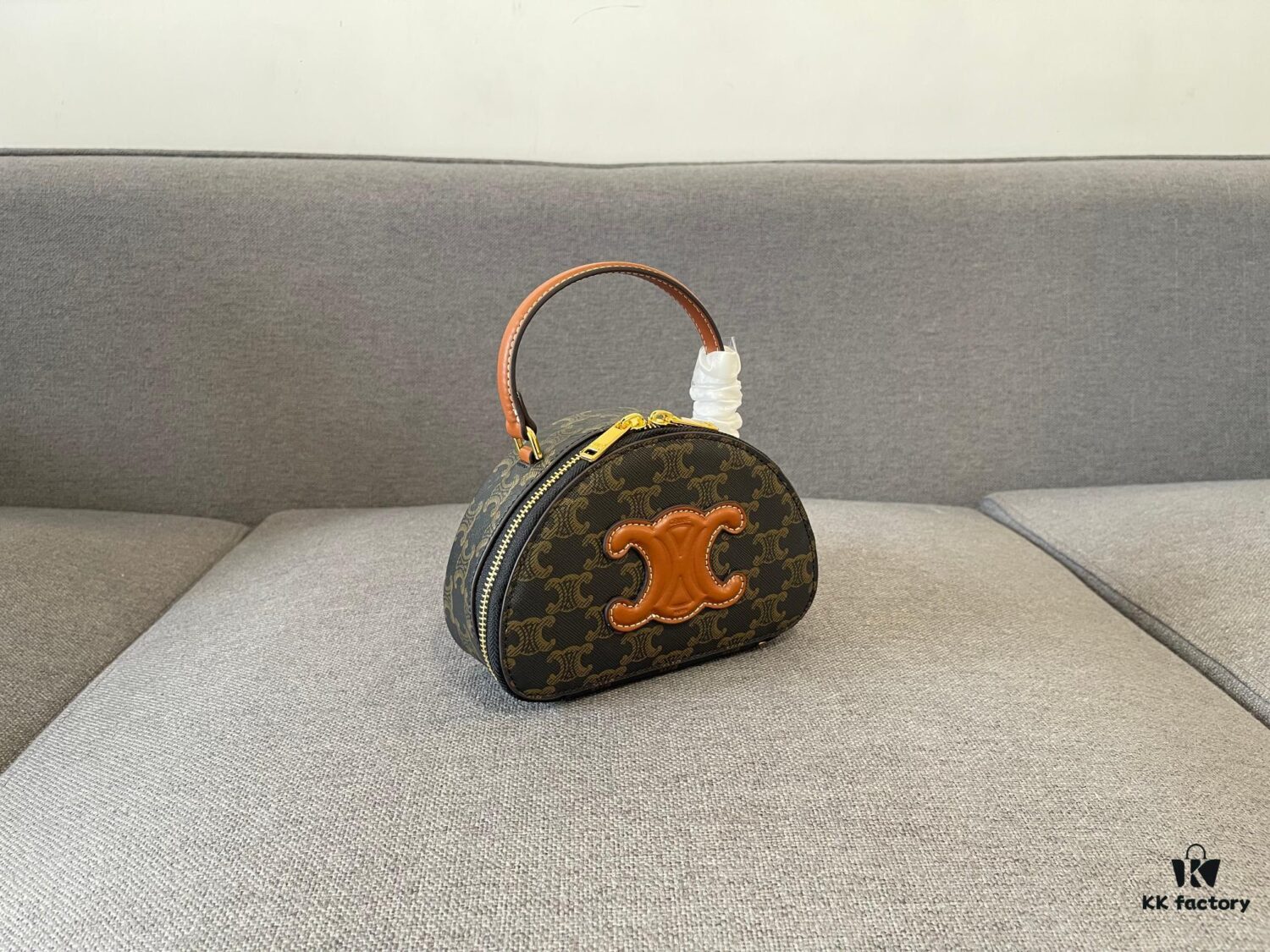 Celine New Logo Print Half-Moon Mini Bag