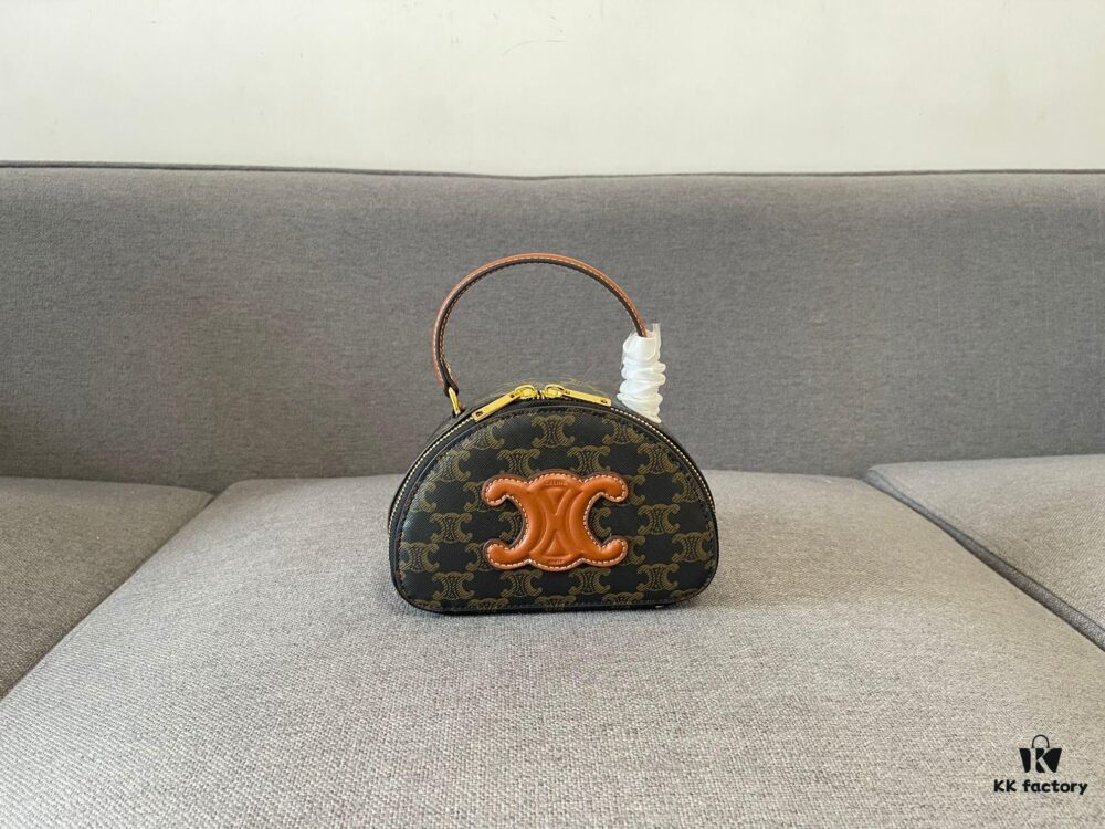 Celine New Logo Print Half-Moon Mini Bag