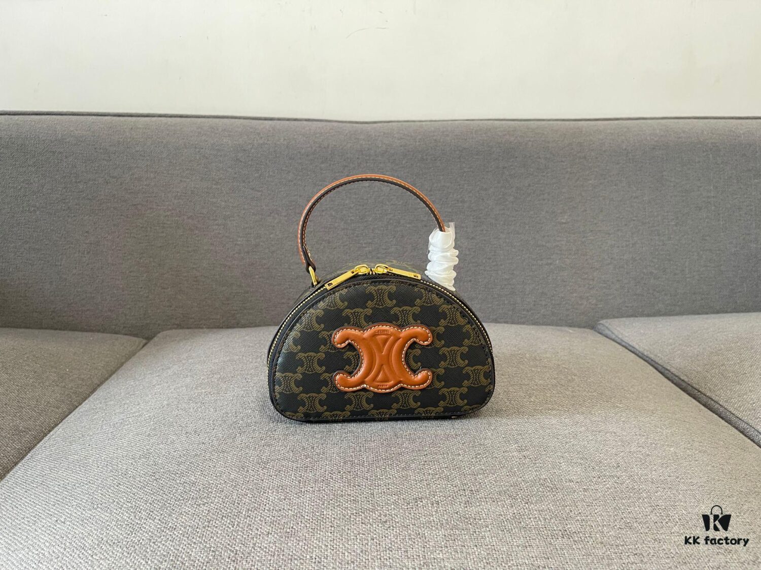 Celine New Logo Print Half-Moon Mini Bag