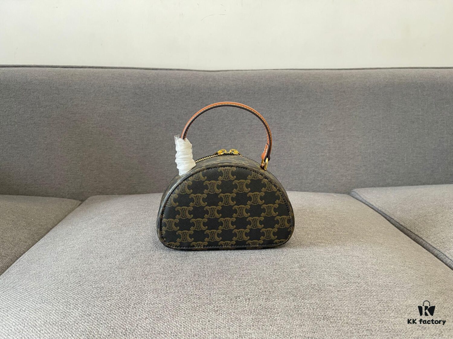 Celine New Logo Print Half-Moon Mini Bag