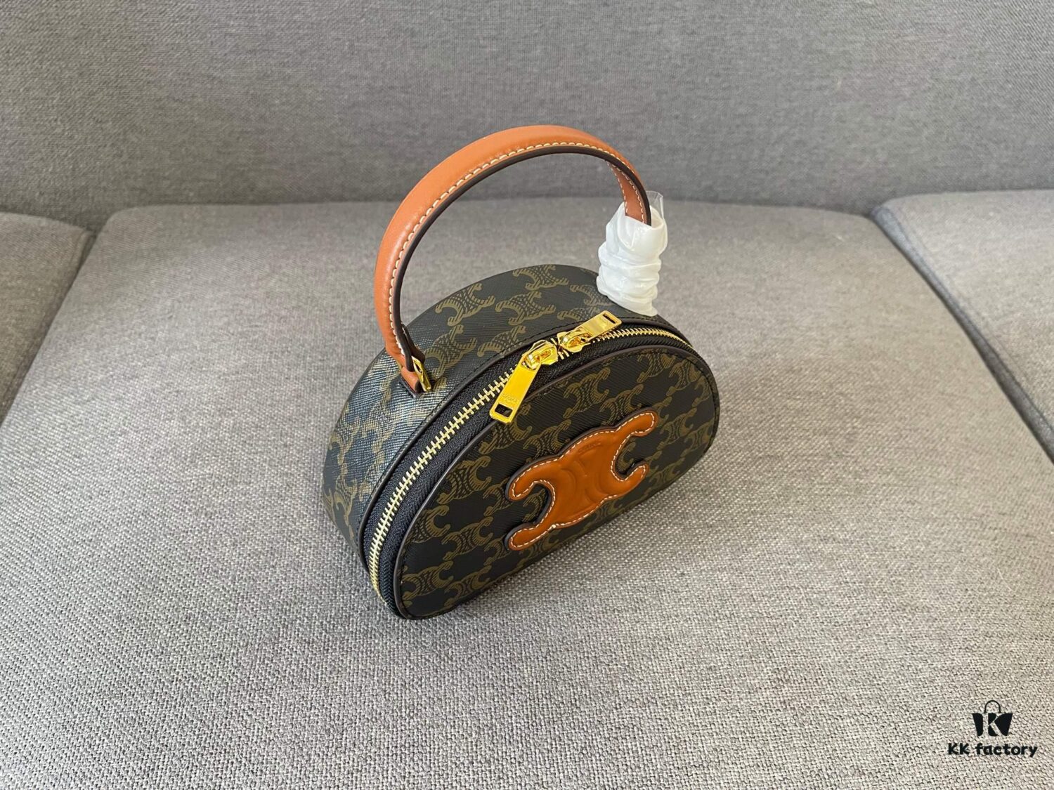 Celine New Logo Print Half-Moon Mini Bag