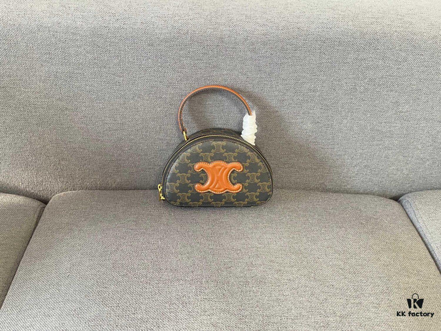 Celine New Logo Print Half-Moon Mini Bag
