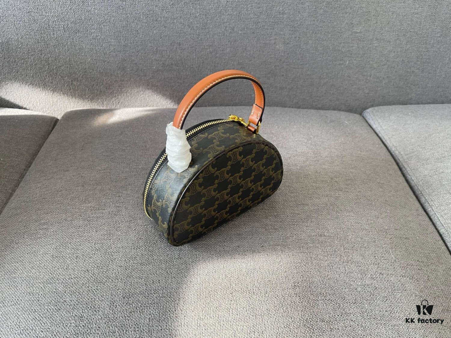 Celine New Logo Print Half-Moon Mini Bag