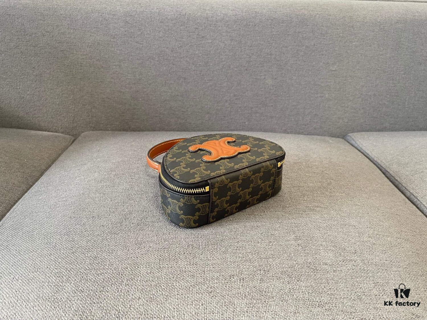 Celine New Logo Print Half-Moon Mini Bag