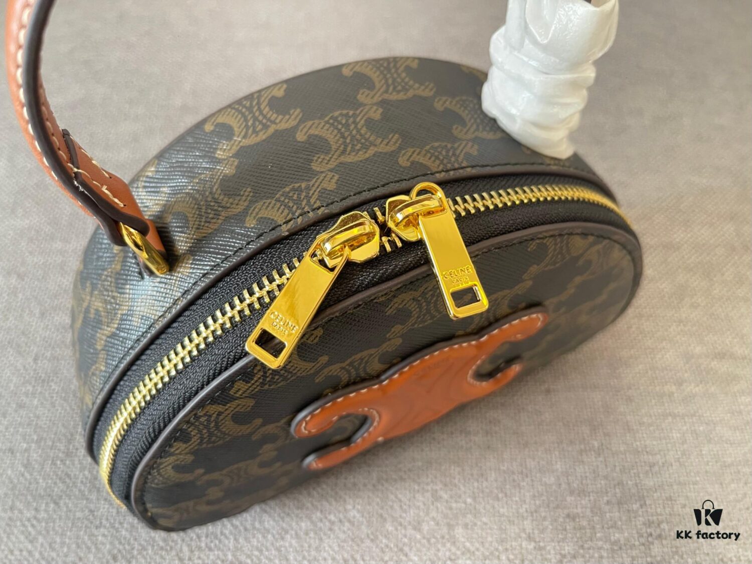 Celine New Logo Print Half-Moon Mini Bag