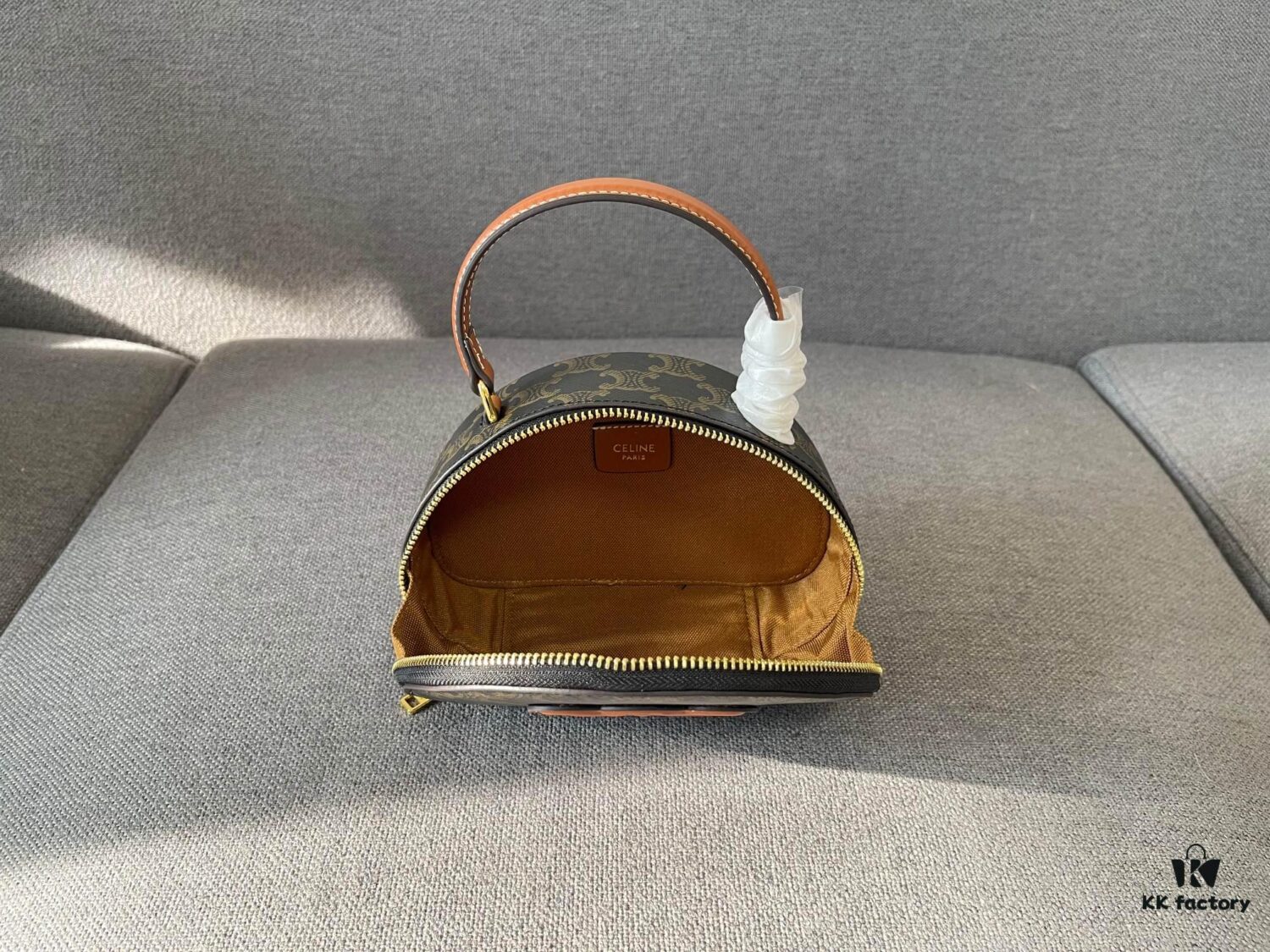 Celine New Logo Print Half-Moon Mini Bag