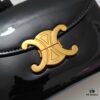 Upgraded Small Size Release Celine 2024 New Triumph Arch Handbag Patent Leather