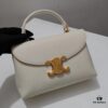 Quality Upgrade Small Size Celine 2024 New Archival Bag in Crispy Calf Leather