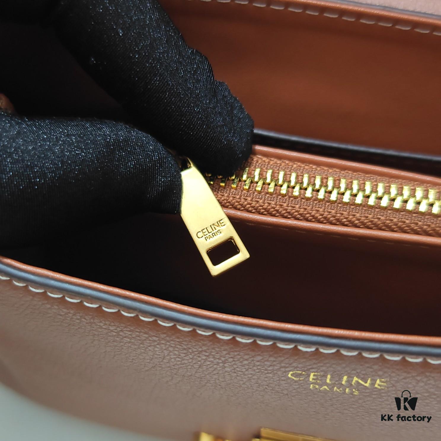 Quality Upgrade Small Size Celine 2024 New Archway Handbag, Crisply Textured Calfskin, Minimalist and Elegant Design with Sophisticated Simplicity