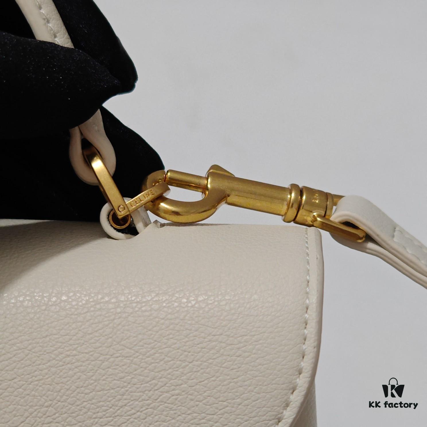 Quality Upgrade Small Size Celine 2024 New Archival Bag in Crispy Calf Leather