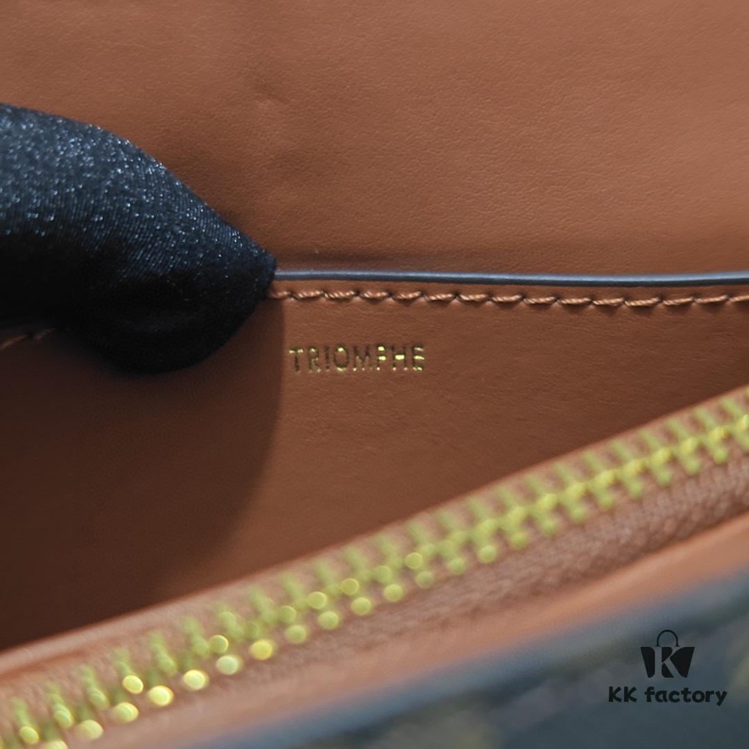 Top-Grade Cowhide, Crisply Textured Leather, Celine 2024 New Arrival Archival Handbag