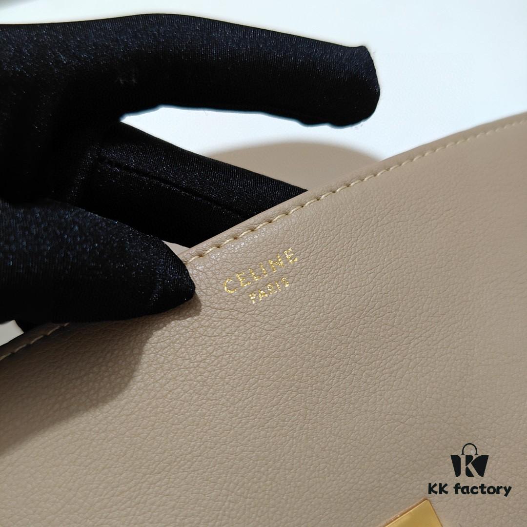 Crinkled Calfskin Celine 2024 New Triumph Handbag