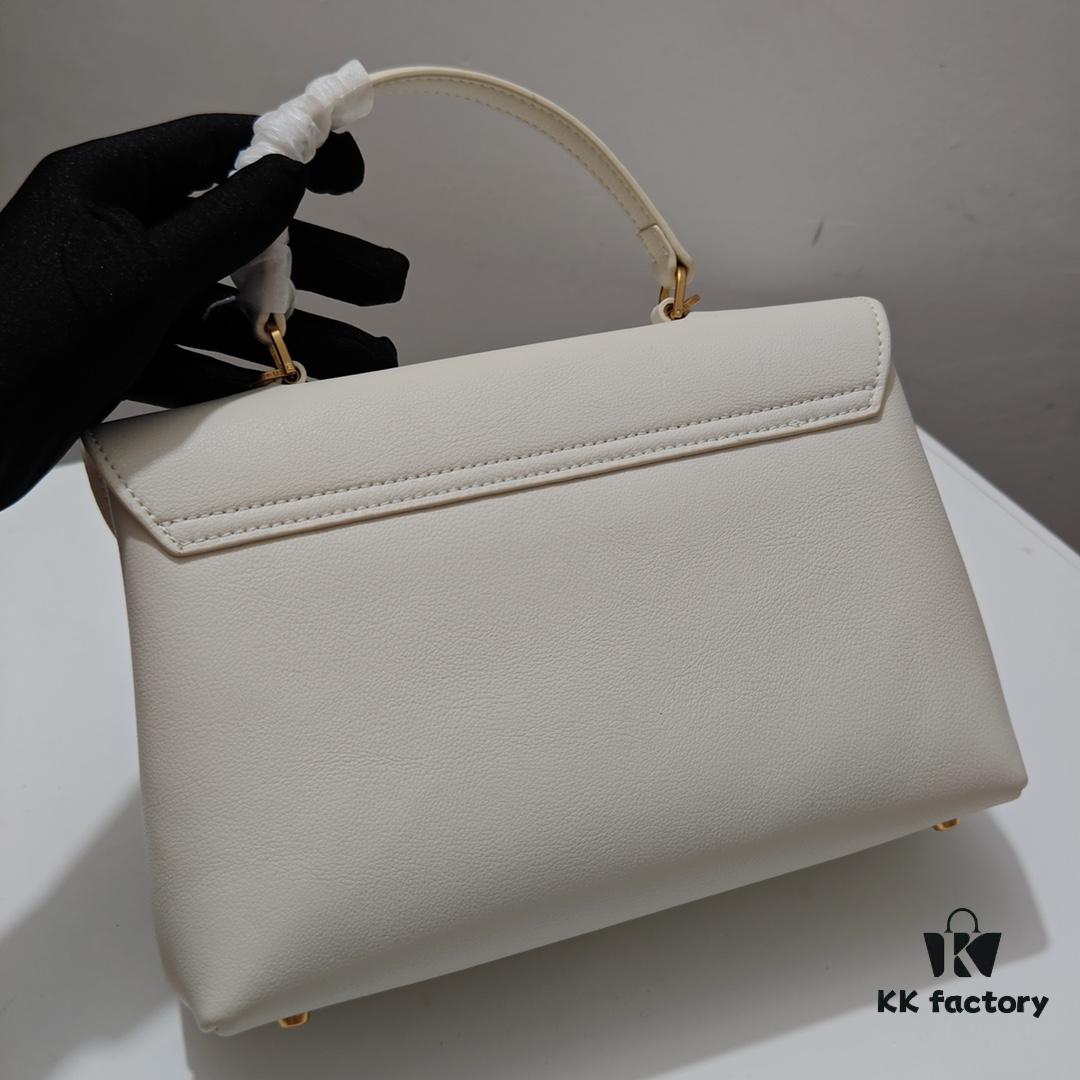 Top-Grade Cowhide, Crisply Textured Leather, Celine 2024 New Arrival Archlight Handbag, Minimalist and Elegant Design in Large Size 25cm