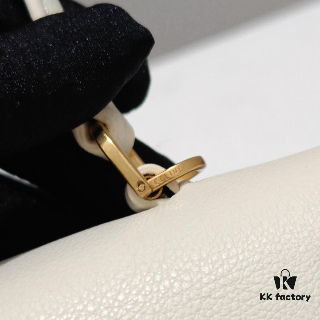 Top-Grade Cowhide, Crisply Textured Leather, Celine 2024 New Arrival Archlight Handbag, Minimalist and Elegant Design in Large Size 25cm