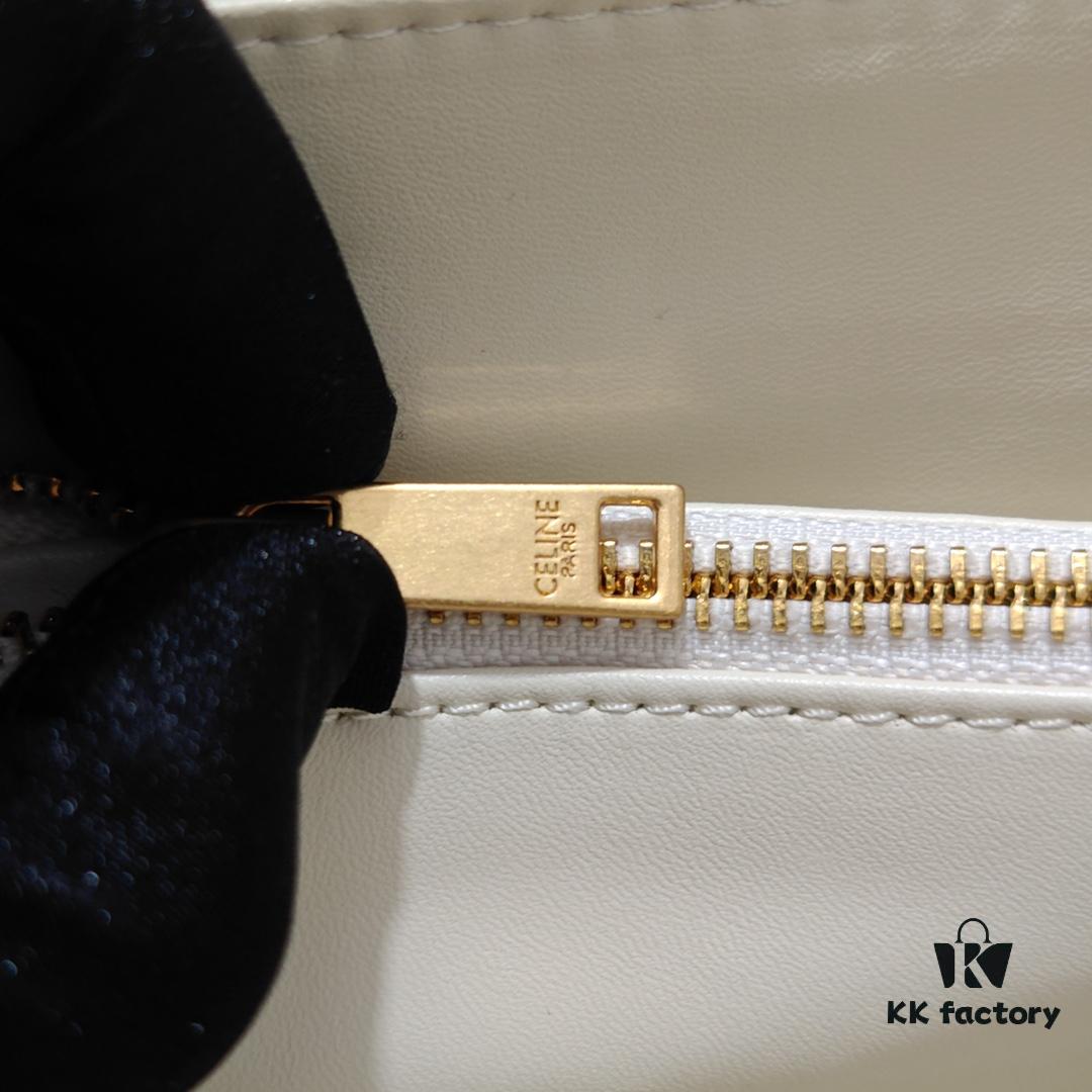 Top-Grade Cowhide, Crisply Textured Leather, Celine 2024 New Arrival Archlight Handbag, Minimalist and Elegant Design in Large Size 25cm