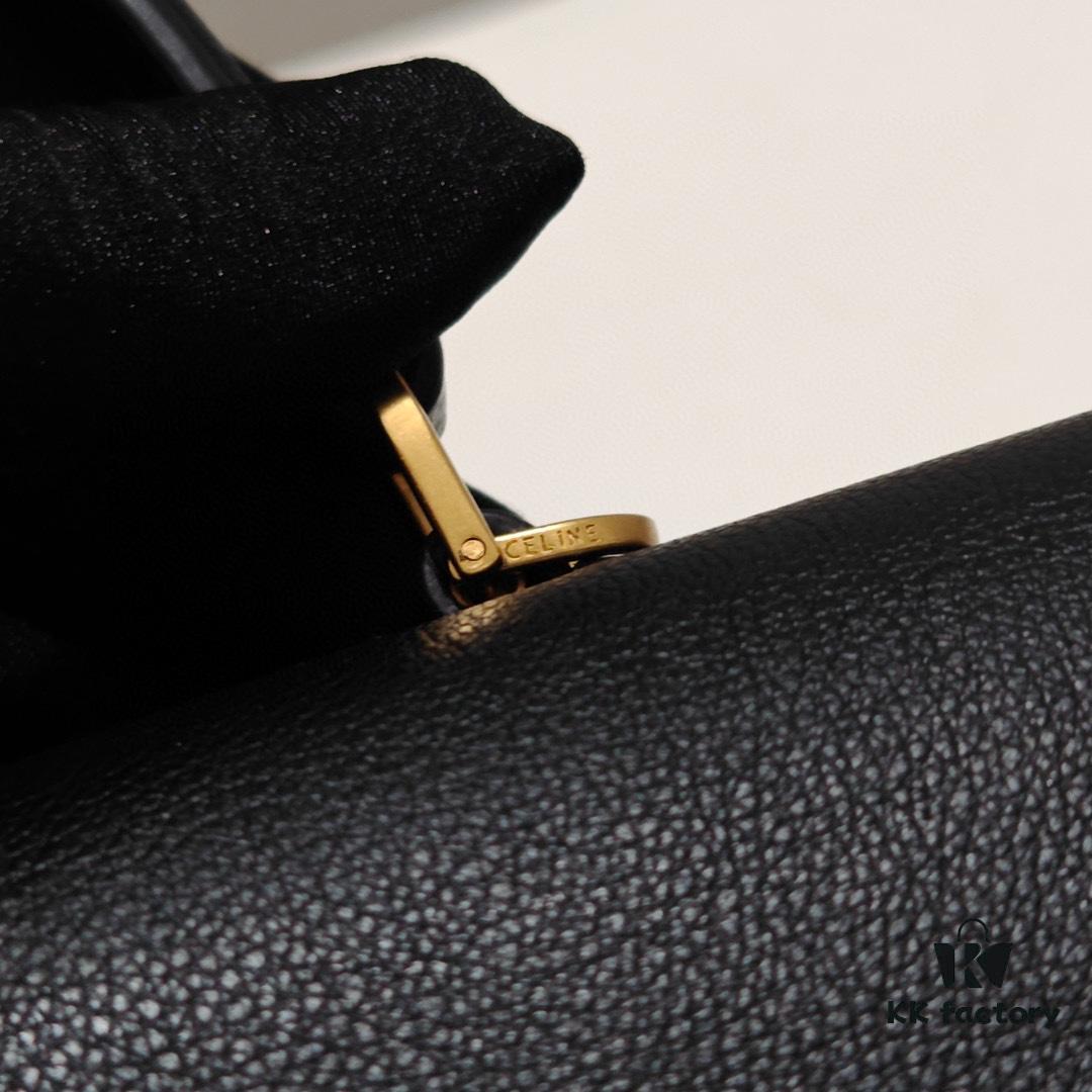 Top-Grade Cowhide, Crinkle Grain Leather, Celine 2024 New Arrival Archway Handbag, Minimalist and Exquisite Design in Large Size 25cm