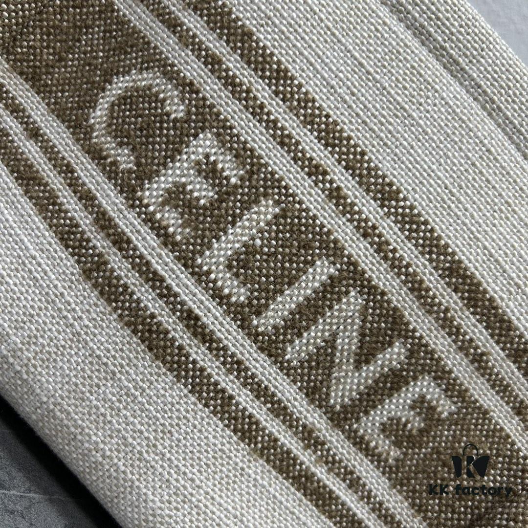 CABAS THAIS Small Celine Striped Fabric Tote Bag - Handheld, Shoulder, Crossbody