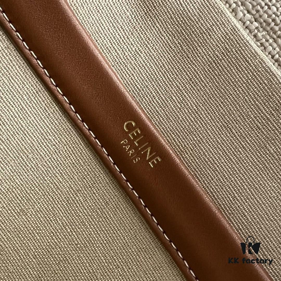 CABAS THAIS Small Celine Jacquard Striped Fabric Tote Bag - Handheld, Shoulder or Crossbody