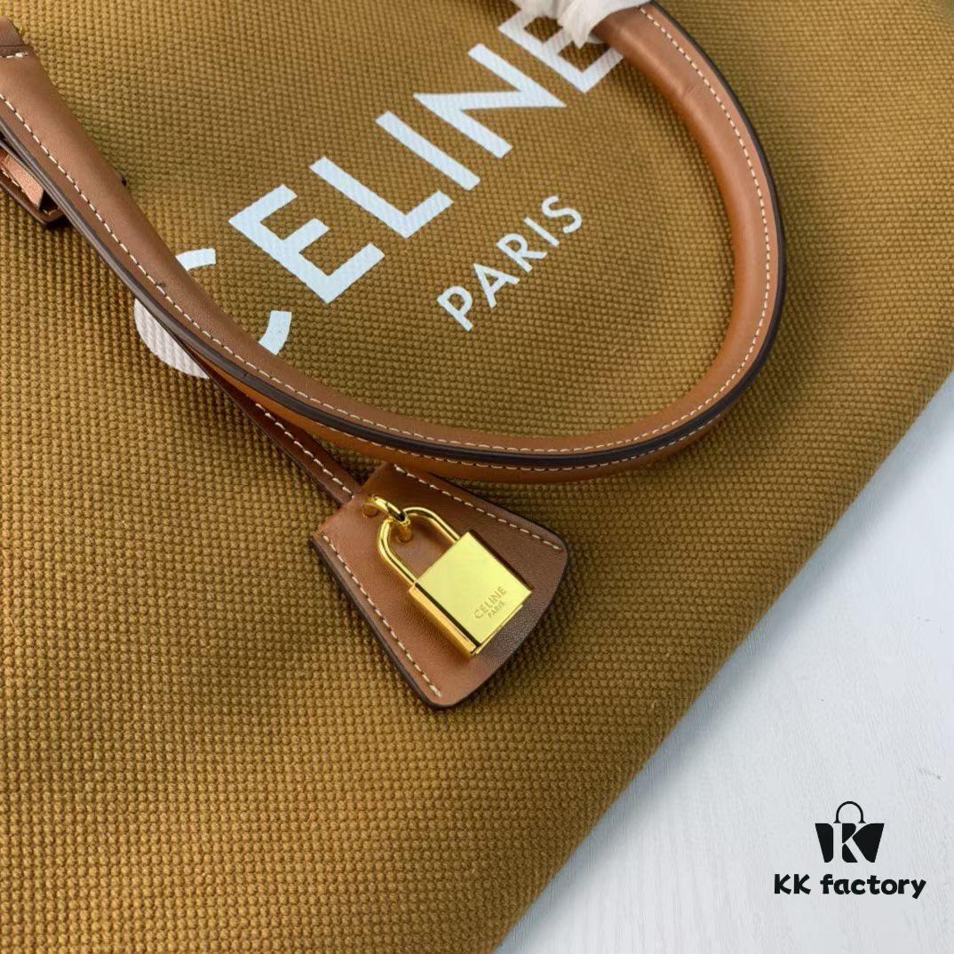 New Arrival 🔅 CABAS CELINE Canvas and Calfskin Crossbody Bag