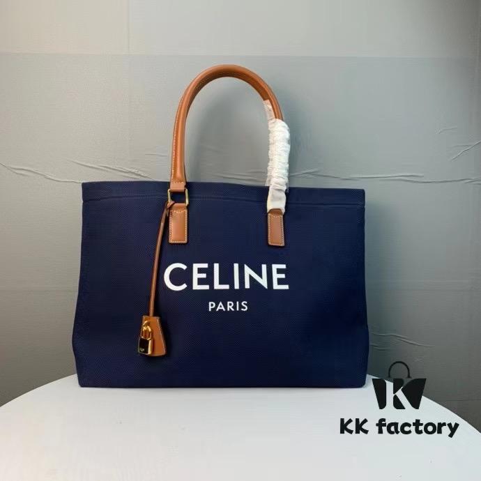 New Arrival 🔅 CABAS CELINE Canvas and Calfskin Crossbody Bag