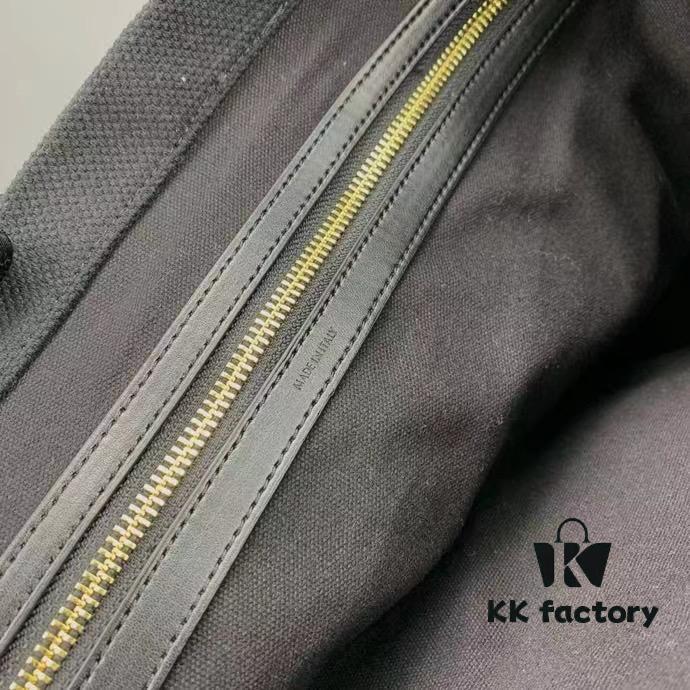 New Arrival 🔅 CABAS CELINE Canvas and Calfskin Crossbody Tote Bag