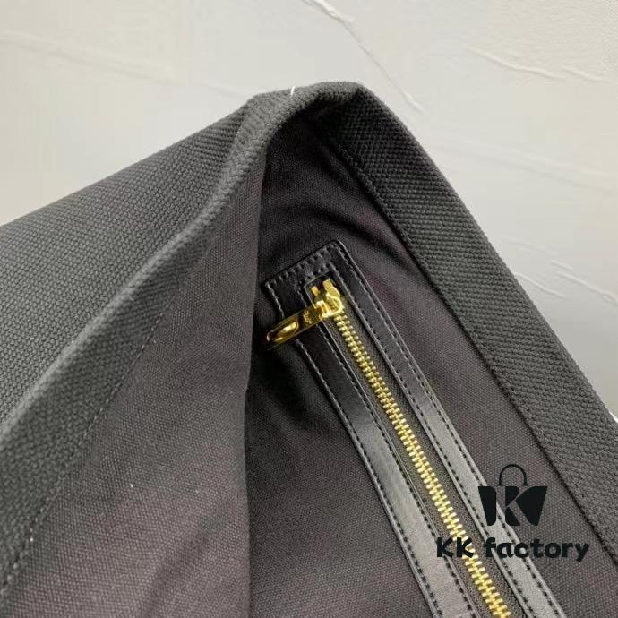 New Arrival 🔅 CABAS CELINE Canvas and Calfskin Crossbody Tote Bag