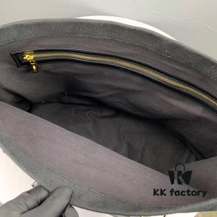 New Arrival 🔅 CABAS CELINE Canvas and Calfskin Crossbody Tote Bag