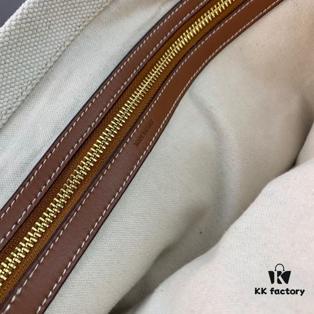 New Arrival 🔅 CABAS CELINE Canvas and Calfskin Crossbody Tote Bag