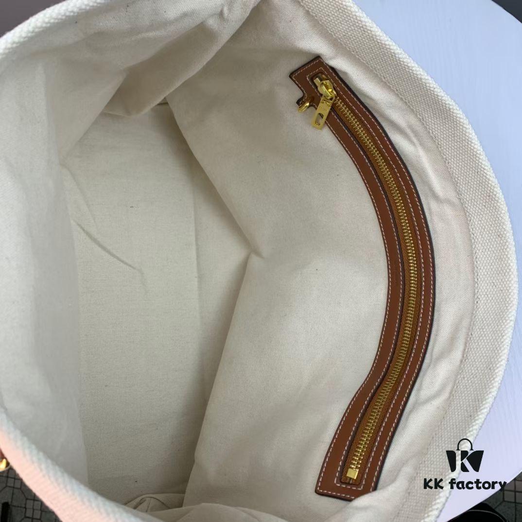 New Arrival 🔅 CABAS CELINE Canvas and Calfskin Crossbody Tote Bag