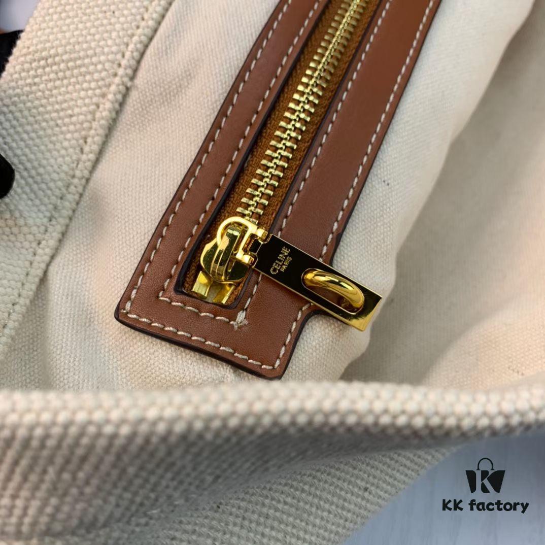 New Arrival 🔅 CABAS CELINE Printed Canvas and Calfskin Crossbody Tote Bag