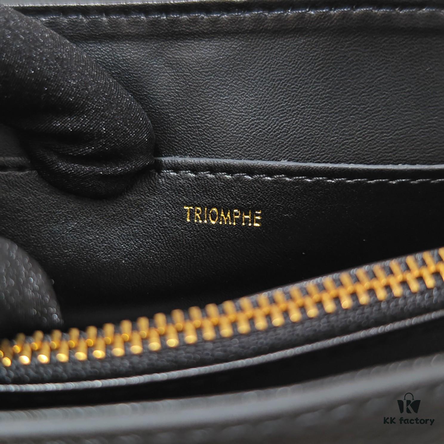 Top-tier Release Celine 2024 New Archival Handbag, Crinkled Leather, Minimalist and Exquisite Small Size: 20.5x13x8