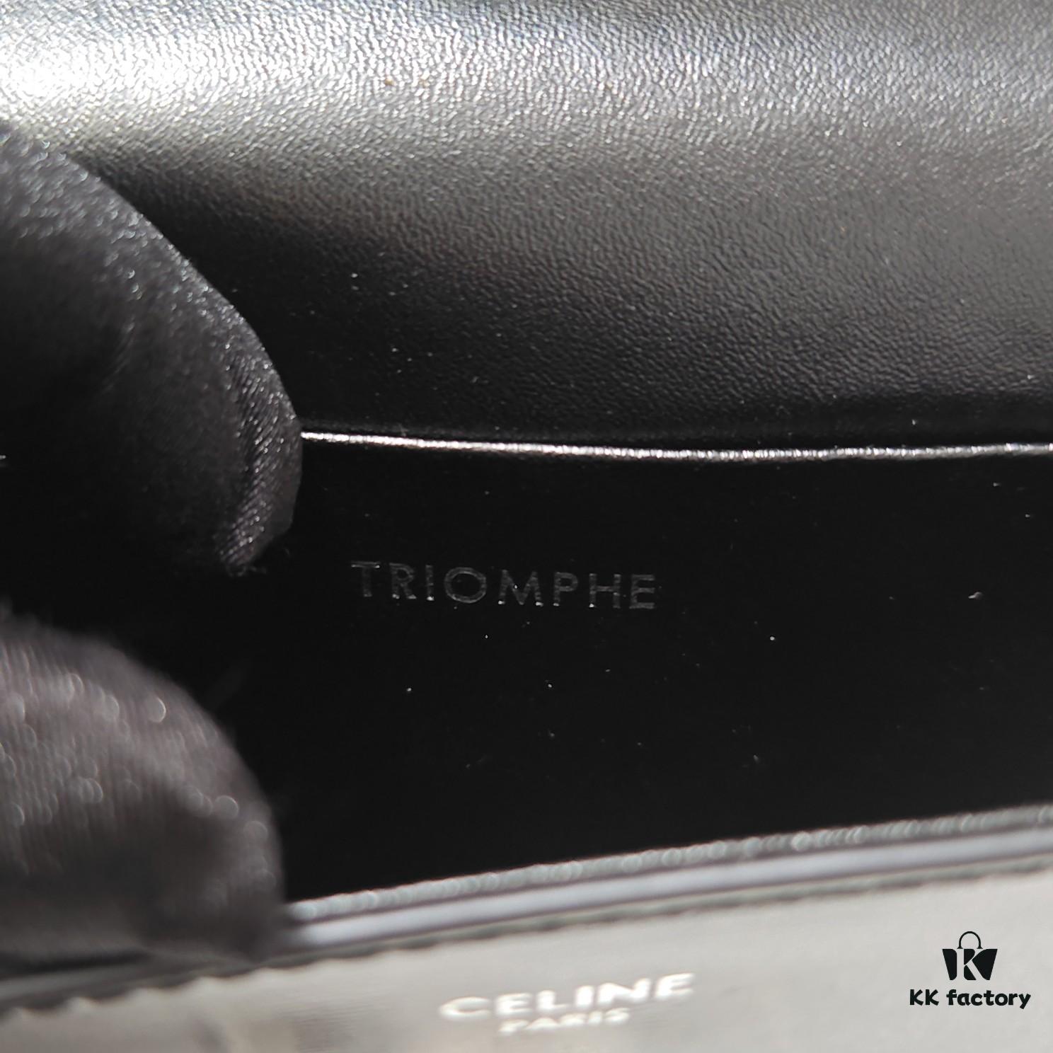 Top Quality Original Celine Triomphe Classic Crossbody Bag, Veined Calfskin Leather, Can Be Carried Underarm, by Hand or Shoulder Strap