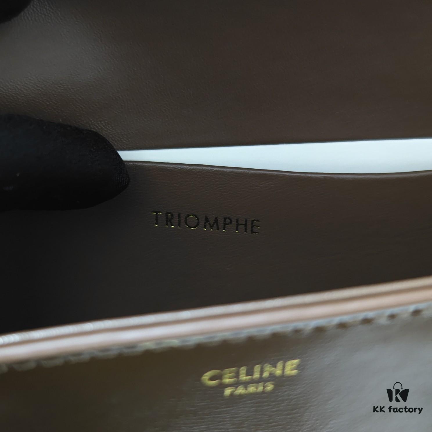 Top Quality Original Celine Triomphe Classic Crossbody Bag, Veined Calfskin Leather, Can Be Carried Underarm, by Hand or Crossbody