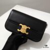 Top Quality Original Celine Triomphe Classic Shoulder Bag, New Glossy Black and Gold Design
