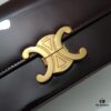 Top Quality Original Celine Triomphe Classic Underarm Bag New Patent Chocolate Brown