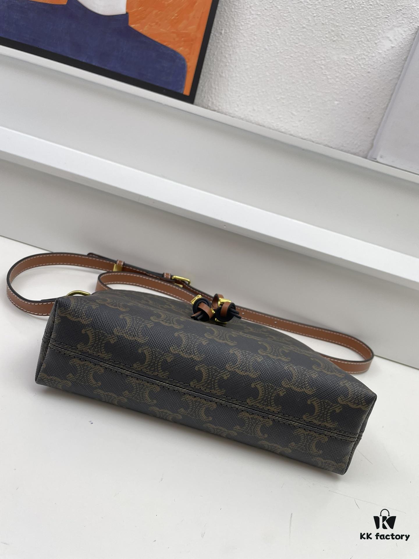 CELINE New Arrival Shell Bag, Zipper Closure, Shoulder Crossbody