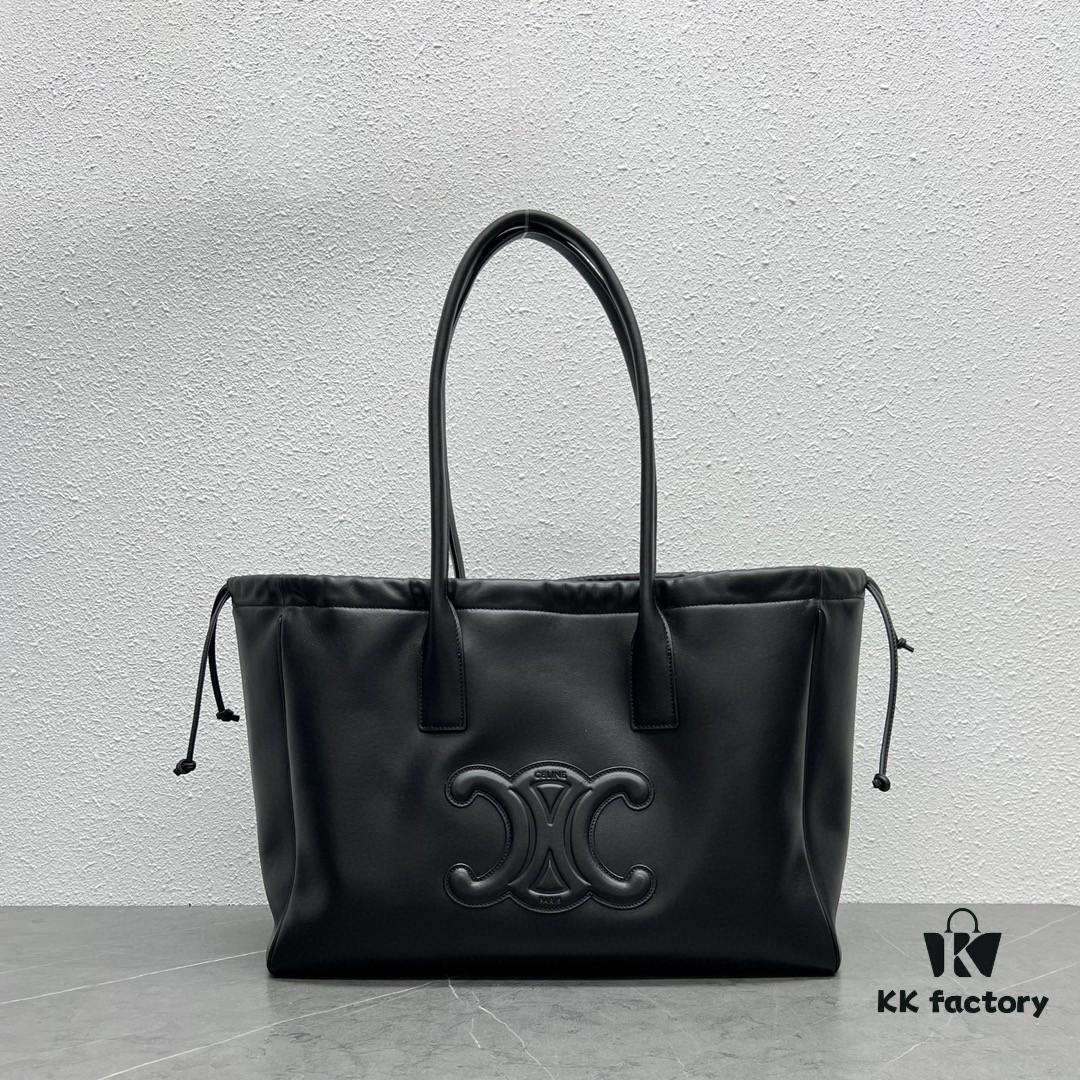 CELINE Early Autumn CABAS TRIOMPHE Drawstring Tote Bag