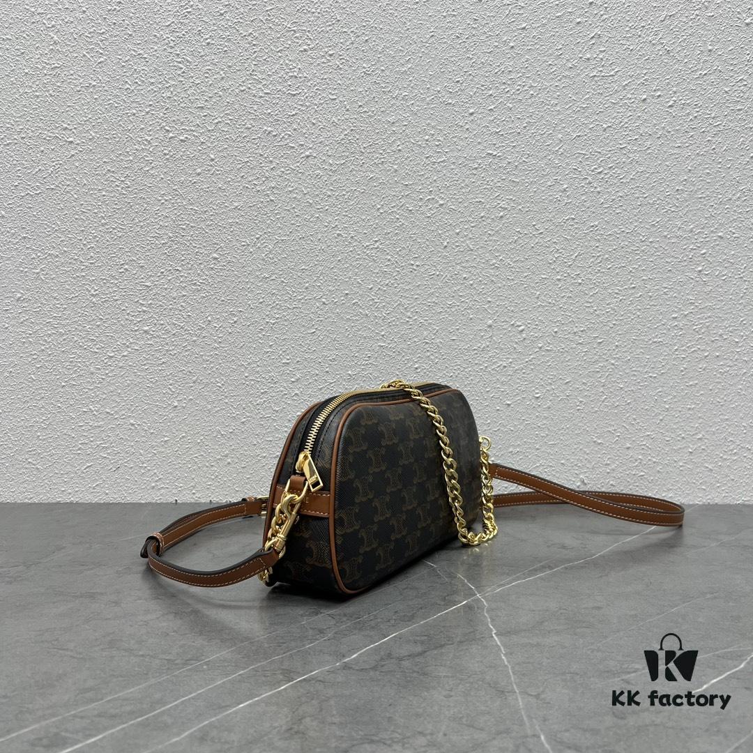 Celine New Arrival | MULTI Logo Print Cowhide Leather Handbag