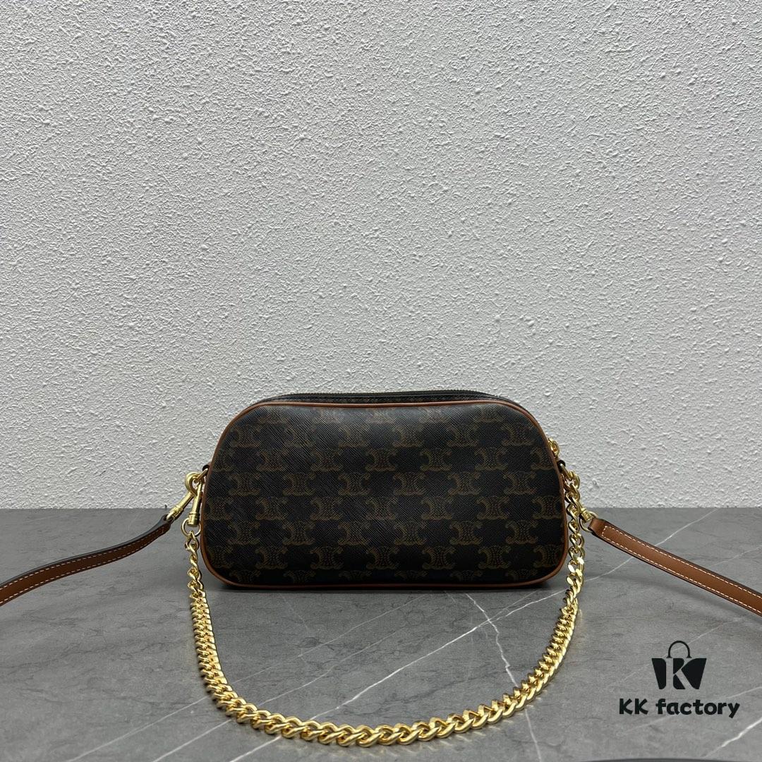 Celine New Arrival | MULTI Logo Print Cowhide Leather Handbag