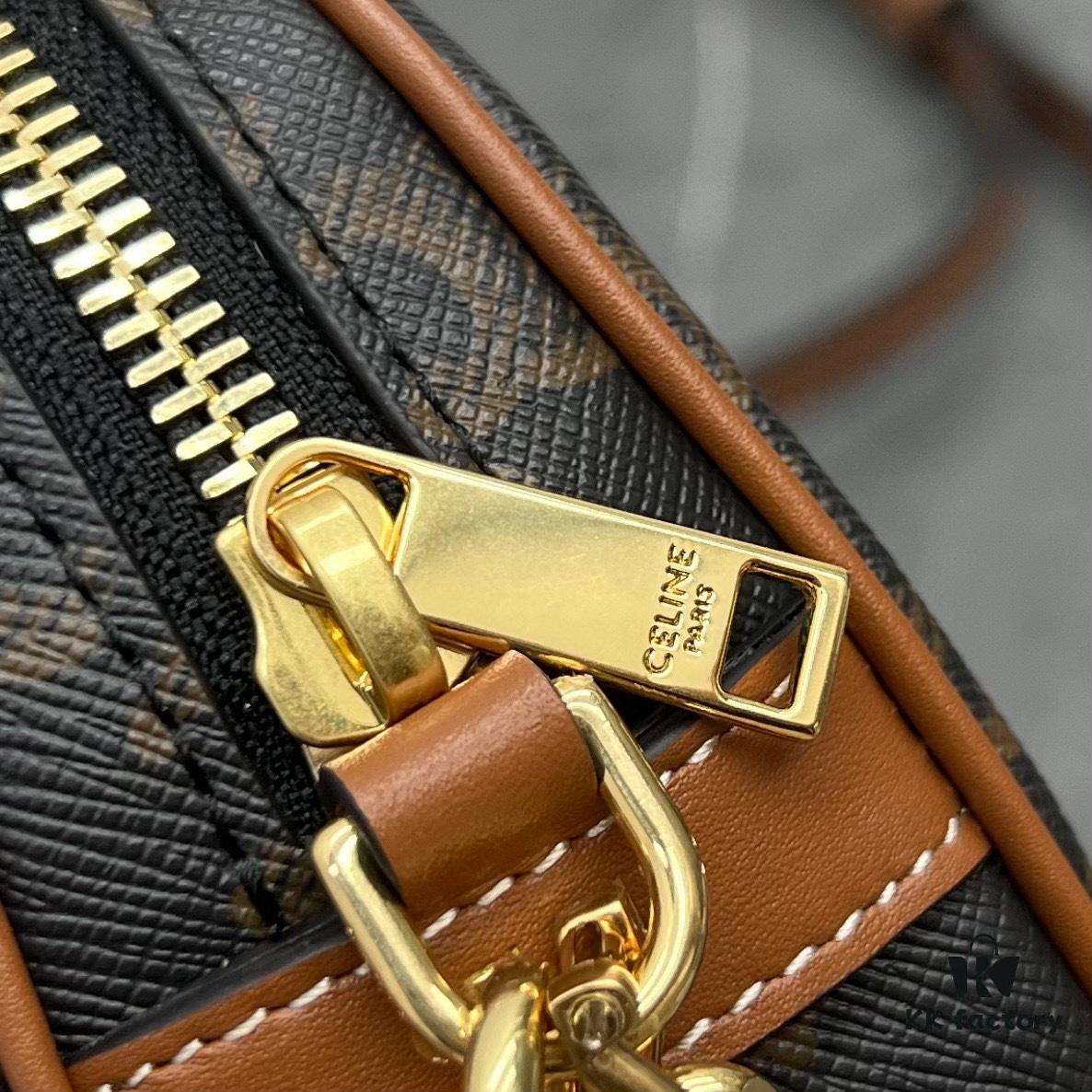 Celine New Arrival | MULTI Logo Print Cowhide Leather Handbag