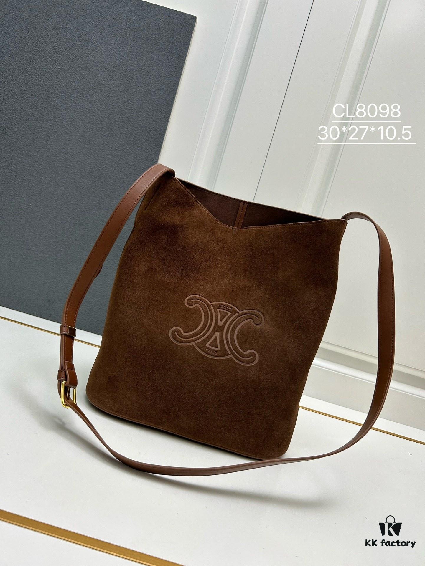 Upgraded Release 💯💯 Celine Fall/Winter New Arrival Suede Soft Cowhide Underarm Bag Size 30*27*10.5 Adjustable Shoulder Strap