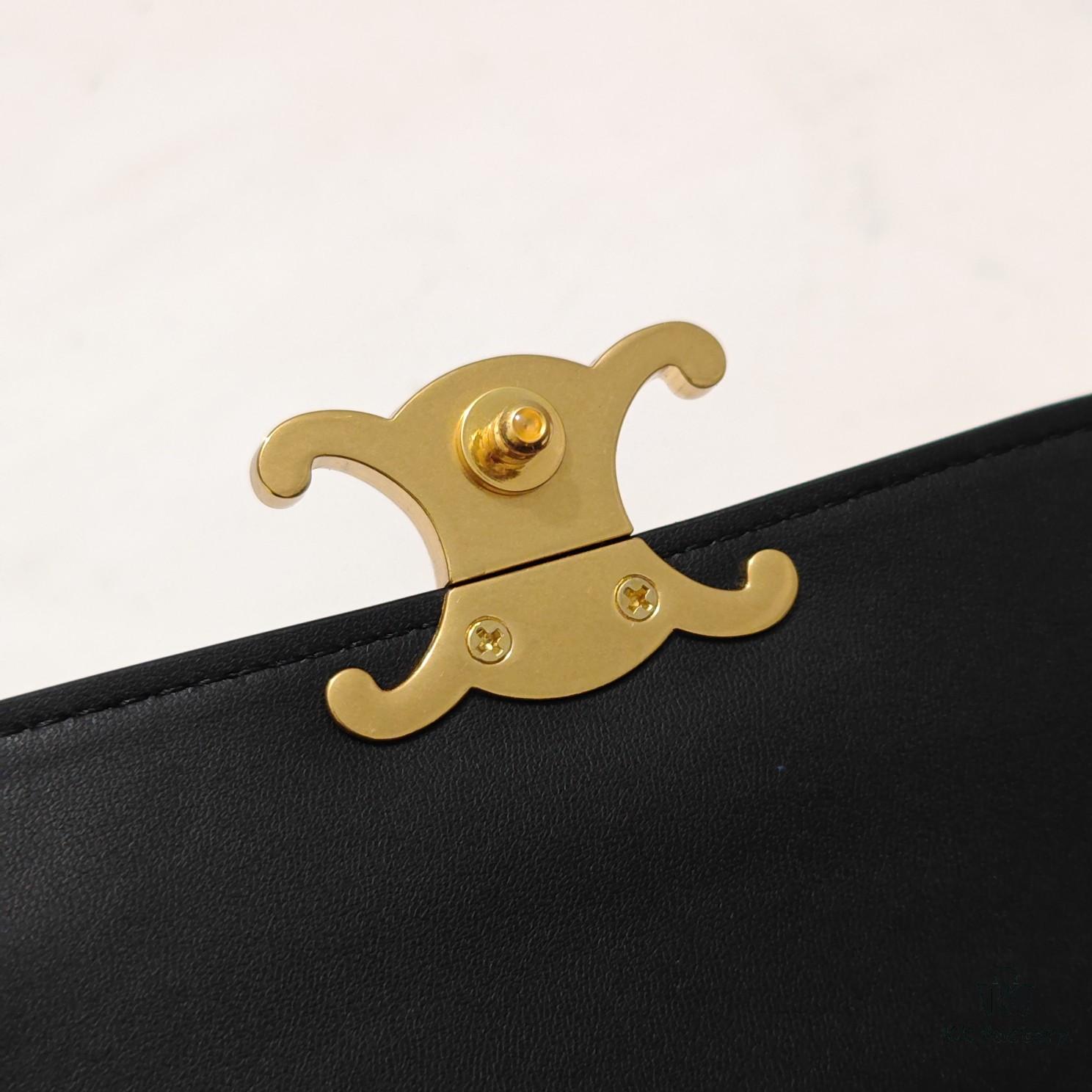 Celine Latest Style TEEN LOLA Shiny Calf Leather Handbag